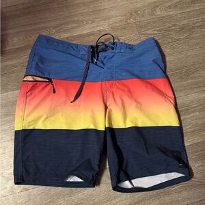 Rip Curl Blue and Sunset Gradient Board Shorts